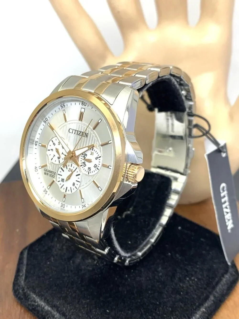 Citizen Men's Watch AG8346-51A Quartz Silver Dial Two Tone Stainless Steel 42mm